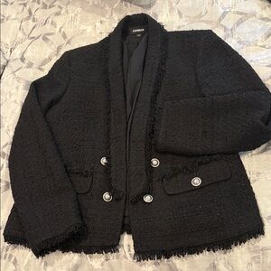 Express Black Quilted Blazer